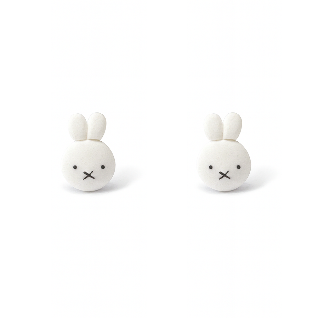 Bunny Polymer Clay Hypoallergenic Stud Earrings