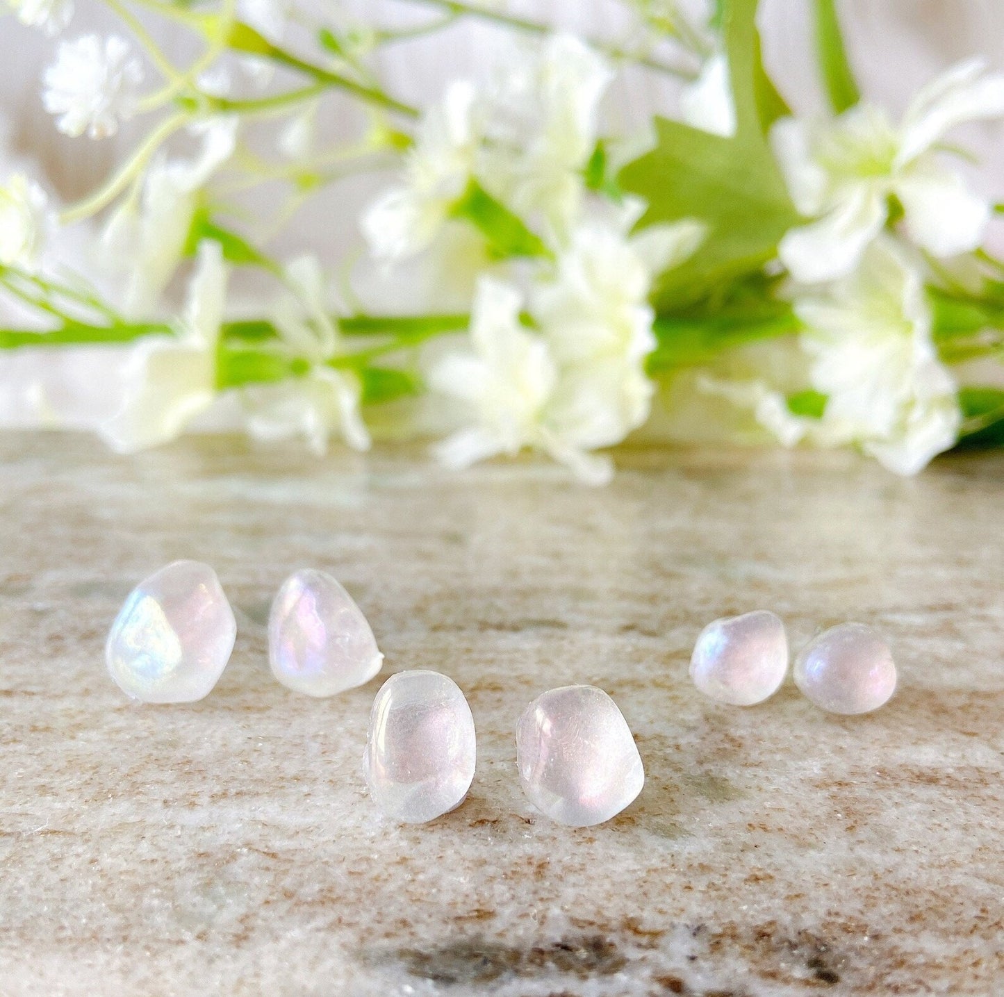 Aventurine Raw Tumbled Natural Stone Earrings