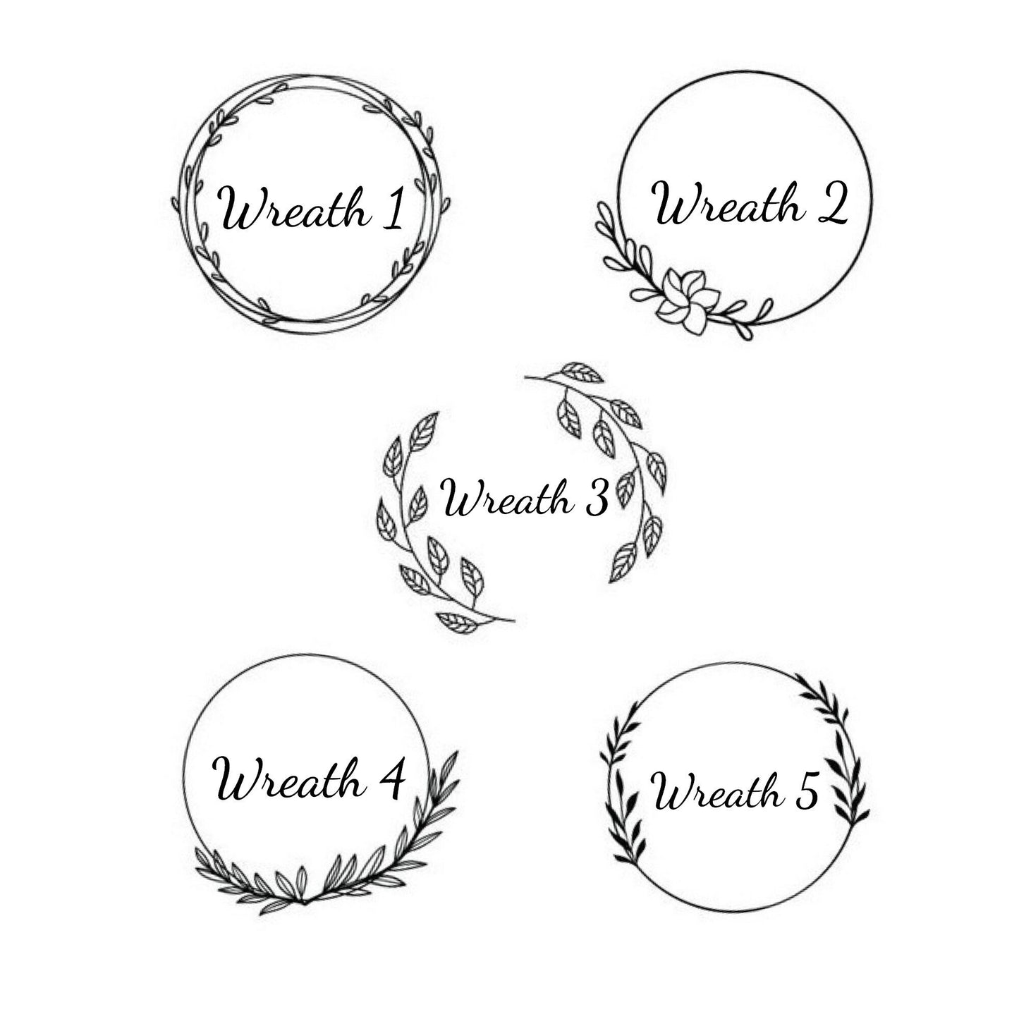 Personalised Floral Wreath Wooden Keychain with Tassel