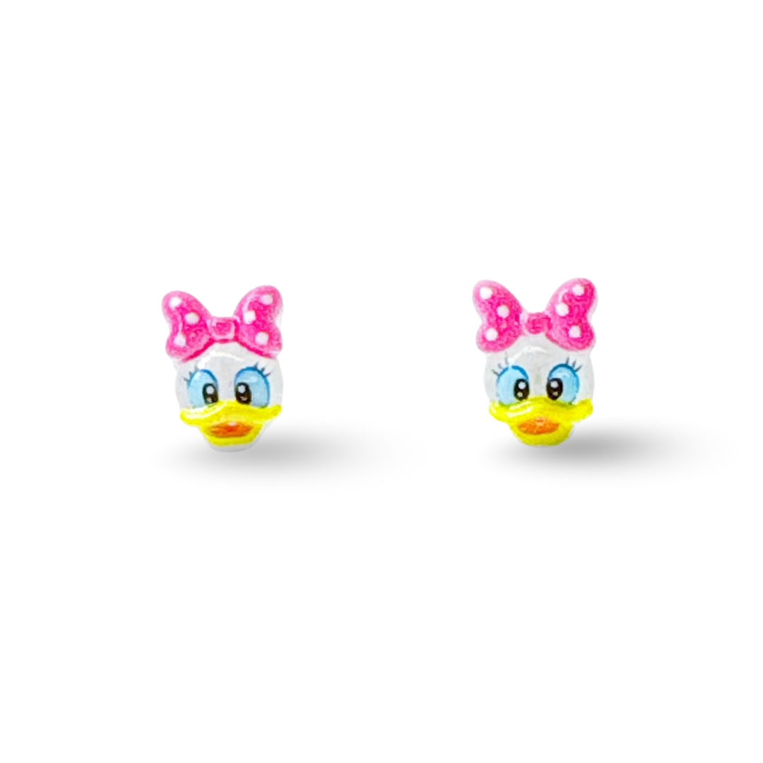 Daisy Duck Inspired Hypoallergenic Stud Earrings