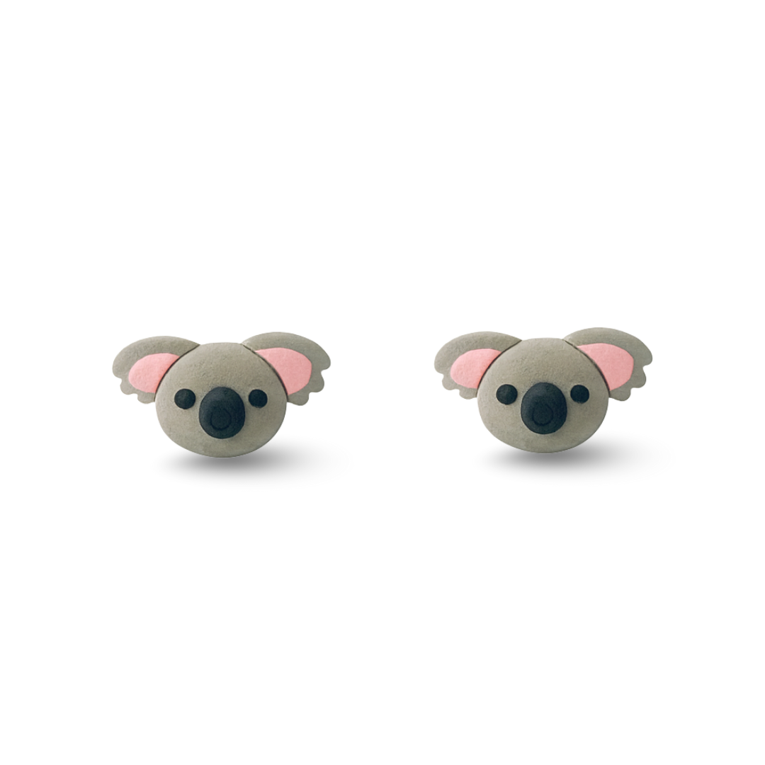 Koala Polymer Clay Hypoallergenic Stud Earrings