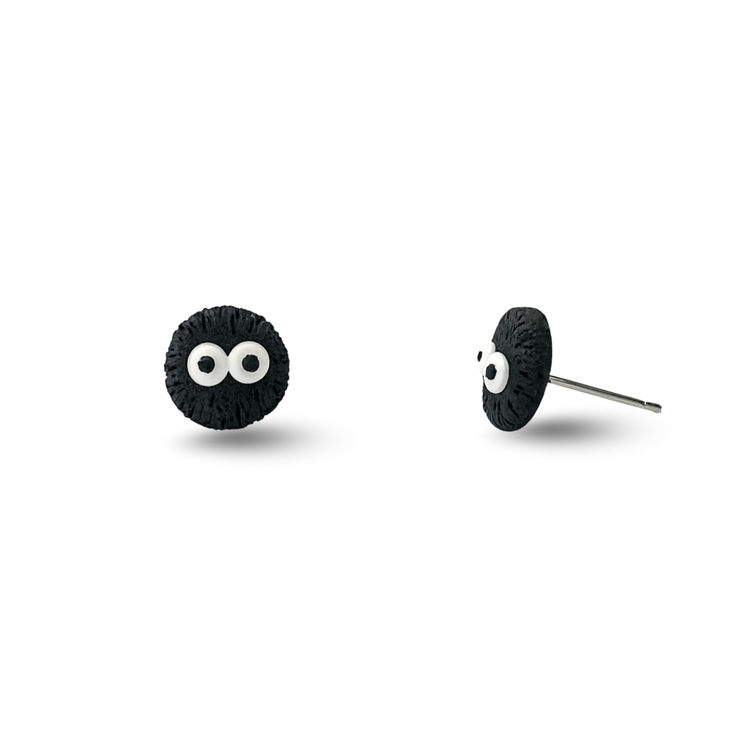 Soot Sprite Polymer Clay Hypoallergenic Stud Earrings