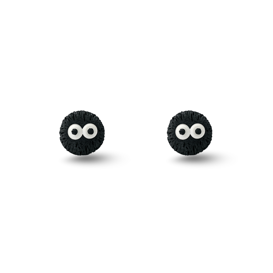 Soot Sprite Polymer Clay Hypoallergenic Stud Earrings