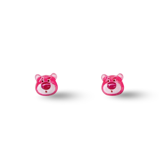 Tiny Lotso Bear Hypoallergenic Stud Earrings
