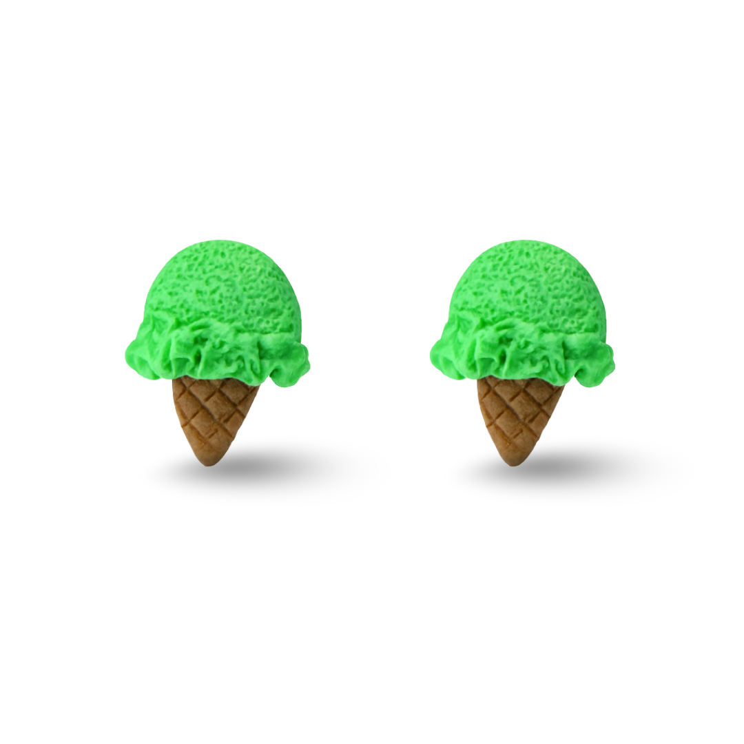 Vanilla Ice Cream Polymer Clay Hypoallergenic Stud Earrings